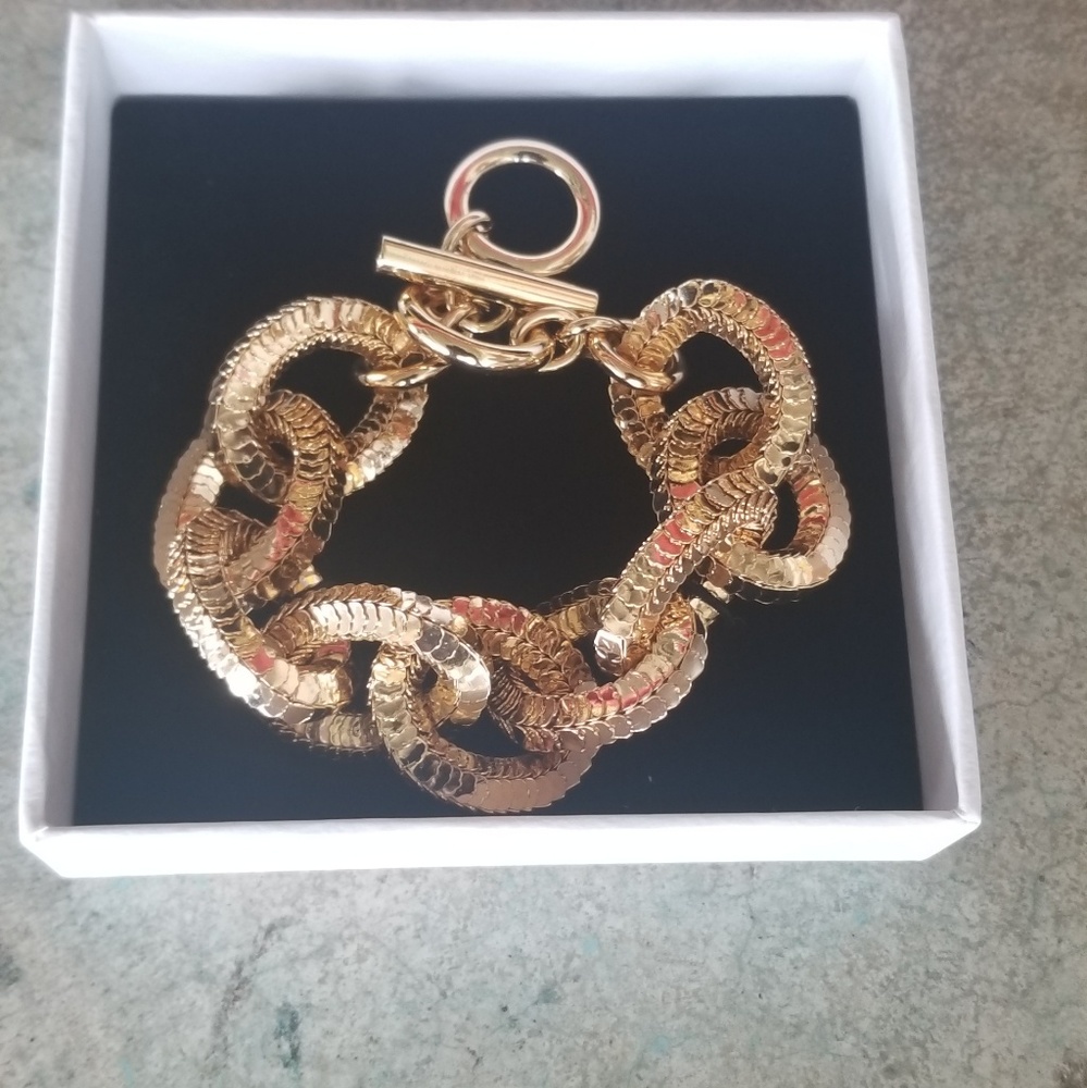 Moschino x H&M Gold-Plated chain link bracelet